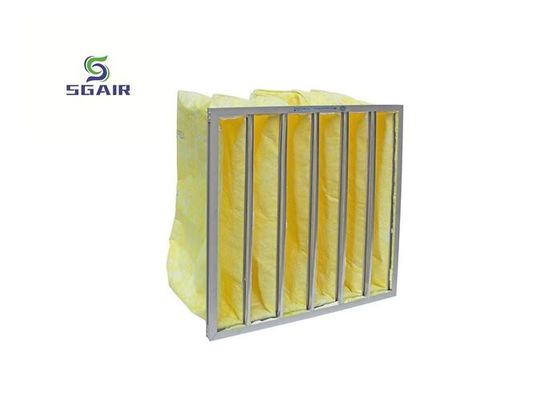 H13 5μM อลูมิเนียมถุงกรองสีเหลืองที่มีความจุฝุ่นขนาดใหญ่
